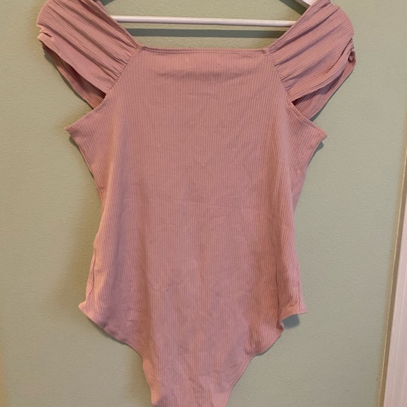 Maurices Pink Ribbed Bodysuit NWT - Picture 2 of 4